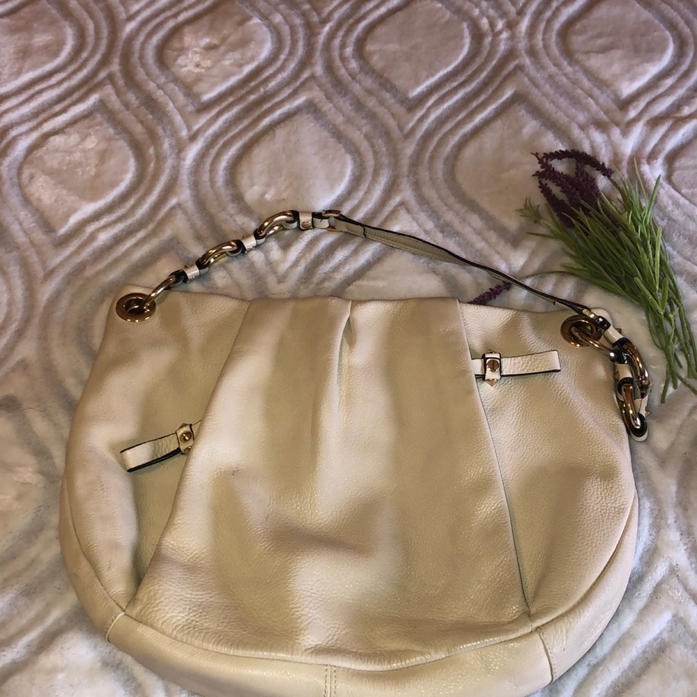Vince Camuto beige large leather bag